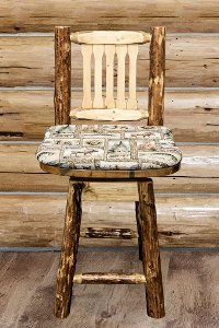 MWGCBSWSNRWILD24 Counter Height Swivel Bar Stool w/ Back - Glacier