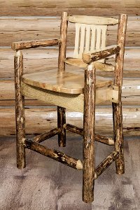 MWGCBSWCAS24 Counter Height Captain's Bar Stool- Glacier