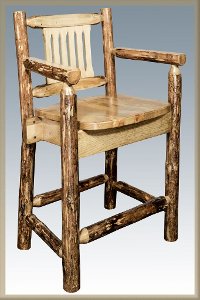 MWGCBSWCAS24 Counter Height Captain's Bar Stool- Glacier-3