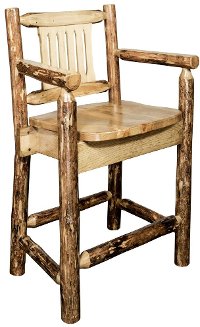 MWGCBSWCAS24 Counter Height Captain's Bar Stool- Glacier-5