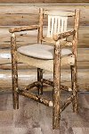 MWGCBSWCASBUCK24 Counter Height Captain's Bar Stool - Glacier