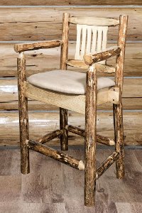 MWGCBSWCASBUCK24 Counter Height Captain's Bar Stool - Glacier