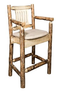 MWGCBSWCASBUCK24 Counter Height Captain's Bar Stool - Glacier-5