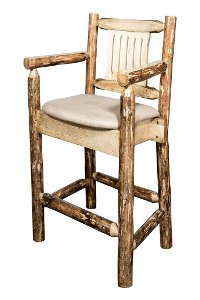MWGCBSWCASBUCK24 Counter Height Captain's Bar Stool - Glacier-6