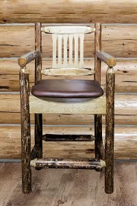 MWGCBSWCASSADD24 Counter Height Captain's Bar Stool - Glacier