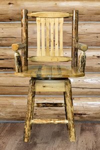 MWGCBSWSCAS24 Counter Height Swivel Captain's Bar Stool - Glacier