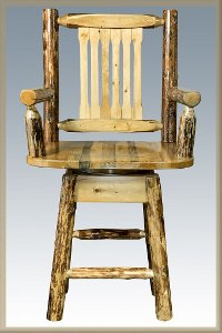 MWGCBSWSCAS24 Counter Height Swivel Captain's Bar Stool - Glacier-2