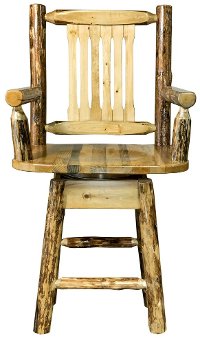MWGCBSWSCAS24 Counter Height Swivel Captain's Bar Stool - Glacier-3
