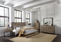 Industrial Modern Pine & Metal 6 Piece Queen Bedroom Set - Edgewood