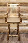 MWGCBSWSCASBUCK24 Counter Height Swivel Captain's Bar Stool - Glacier