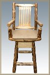 MWGCBSWSCASBUCK24 Counter Height Swivel Captain's Bar Stool - Glacier-2