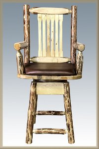 MWGCBSWSCASSADD24 Counter Height Swivel Captain's Bar Stool - Glacier