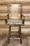 MWGCBSWSCASWILD24 Counter Height Swivel Captain's Bar Stool - Glacier-1