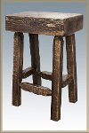 MWHCBNHLSL24 Counter Height Half Log Bar Stool - Homestead-2