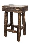 MWHCBNHLSL24 Counter Height Half Log Bar Stool - Homestead-5