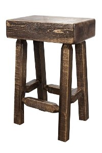 MWHCBNHLSL24 Counter Height Half Log Bar Stool - Homestead-5