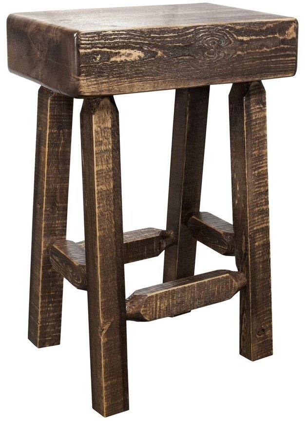 Homestead Counter Height Half Log Bar Stool-4