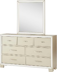 Contemporary Silver Satin Dresser - Divine