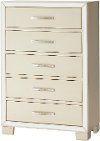 Clearance Contemporary Silver Satin Chest of Drawers - Divine