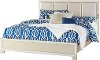 Clearance Contemporary Silver Satin Queen Size Bed - Divine