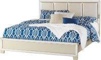 Contemporary Silver Satin Queen Size Bed - Divine