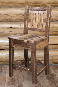 MWHCBSWNRSL24 Counter Height Bar Stool w/ Back - Homestead