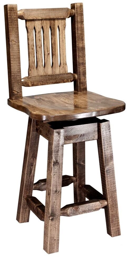 Homestead Counter Height Swivel Bar Stool w/ Back-1