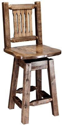 Homestead Counter Height Swivel Bar Stool w/ Back