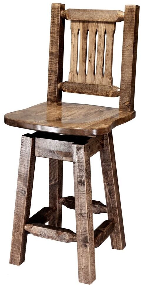 Homestead Counter Height Swivel Bar Stool w/ Back-2