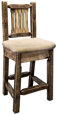 MWHCBSWSNRSLBUCK24 Counter Height Swivel Bar Stool w/ Back - Homestead-5