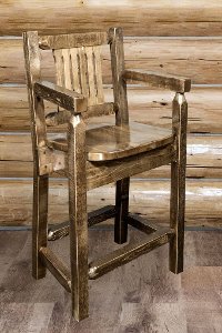 MWHCBSWCASSL24 Counter Height Captain's Bar Stool - Homestead