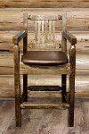 MWHCBSWCASSLSADD24 Counter Height Captain's Barstool - Saddle Upholstery
