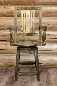 MWHCBSWSCASSL24 Counter Height Swivel Captain's Bar Stool - Homestead
