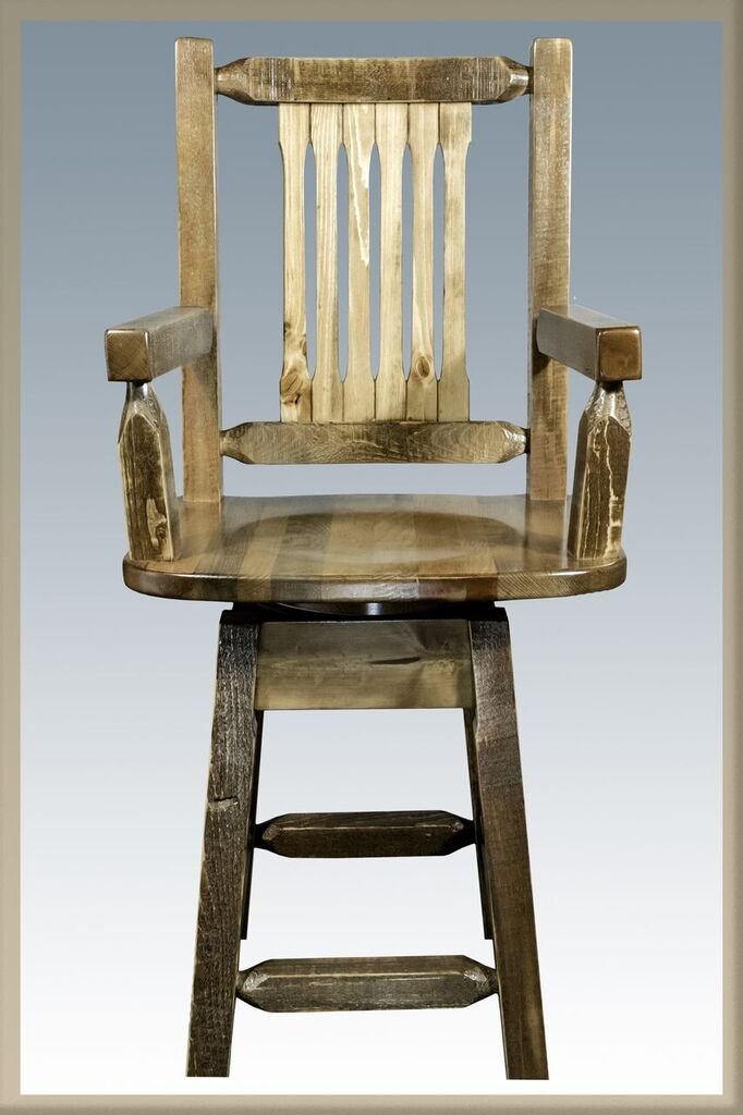 Homestead Counter Height Swivel Captain's Bar Stool-2