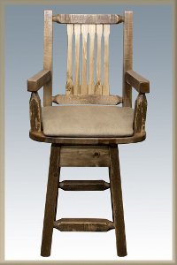 MWHCBSWSCASSLBUCK24 Counter Height Swivel Captain's Bar Stool - Homestead-2