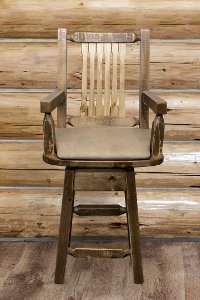 MWHCBSWSCASSLBUCK24 Counter Height Swivel Captain's Bar Stool - Homestead-3