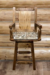 MWHCBSWSCASSLWILD24 Counter Height Swivel Captain's Bar Stool - Homestead