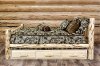 MWSBTV Rustic Clear Lacquered Log Twin Storage Bed - Montana