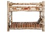 MWBBNV Clear Lacquered Log Twin over Twin Bunk Bed - Montana