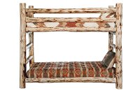 MWBBNV Clear Lacquered Log Twin over Twin Bunk Bed - Montana