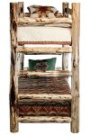 MWBBNV Clear Lacquered Log Twin over Twin Bunk Bed - Montana-2
