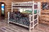 MWBBTFNV Clear Lacqured Log Twin-over-Full Bunk Bed - Montana