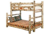 MWBBTFNV Clear Lacqured Log Twin-over-Full Bunk Bed - Montana-3