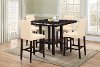 5PC:HM102-CR/COUNTER Clearance Espresso and Cream 5 Piece Counter Height Dining Set - City