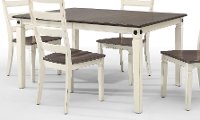White Leg Dining Table - Glennwood