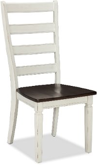 Ladder Back White Dining Chair - Glennwood