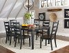 Black and Charcoal Brown 5 Piece Dining Set - Glennwood