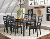 Black and Charcoal Brown 5 Piece Dining Set - Glennwood