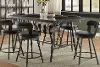 Appert Brown and Gunmetal Counter Height Dining Table