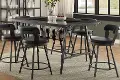Appert Brown and Gunmetal Counter Height Dining Table